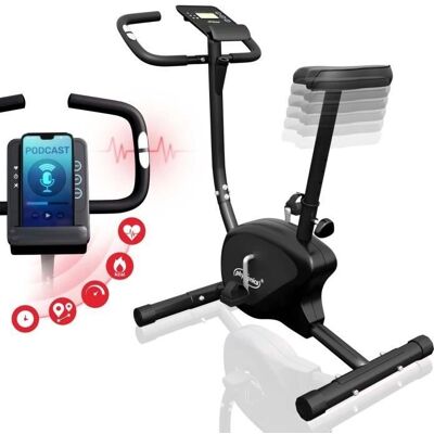 Nova Flivastore - Rower treningowy z sensorami - Regulowane siedzenie i opór - Uchwyt na telefon - Rower treningowy Nova Flivastore - Rower treningowy z sensorami - Regulowane siedzenie i opór - Uchwyt na telefon - Rower treningowy