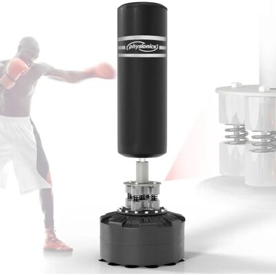 Physionics - Sac de boxe autoportant - Polyvalent - Entraînement complet du corps - 50x50x175 cm - Publicité Physionics - Sac de boxe autoportant - Polyvalent - Entraînement complet du corps - 50x50x175 cm - Publicité
