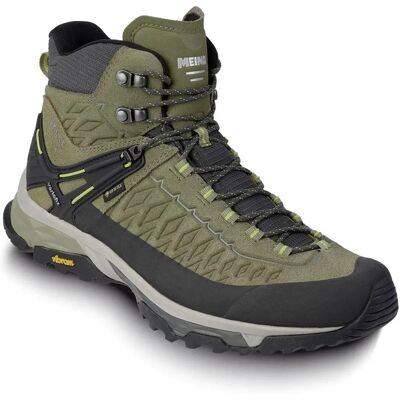 Meindl Top Trail Mid GTX Hommes Marron Olive Vert Jaune - Chaussures de randonnée - Publicité Meindl Top Trail Mid GTX Hommes Marron Olive Vert Jaune - Chaussures de randonnée - Publicité