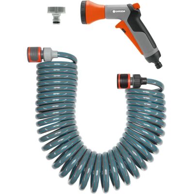 Kit Tuyau Spiralé Gardena 4647-20 - 10m avec Pistolet - Publicité Kit Tuyau Spiralé Gardena 4647-20 - 10m avec Pistolet - Publicité