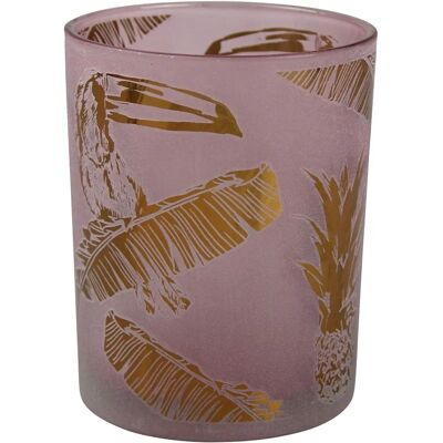 AM DESIGN Rose Gold Glas Kerzenhalter - 12,5cm - Indoor Dekoration AM DESIGN Rose Gold Glas Kerzenhalter - 12,5cm - Indoor Dekoration