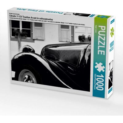 CALVENDO - Citroën 11 CV Traction Avant - Noir et Blanc - Puzzle - Publicité CALVENDO - Citroën 11 CV Traction Avant - Noir et Blanc - Puzzle - Publicité
