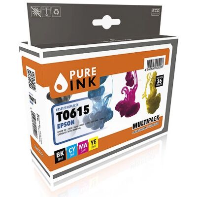 Pure Ink 170745990035 Tintenpatrone - 4er Pack - Kompatibel Epson Standardausbeute Schwarz, Cyan, Magenta, Gelb Pure Ink 170745990035 Tintenpatrone - 4er Pack - Kompatibel Epson Standardausbeute Schwarz, Cyan, Magenta, Gelb