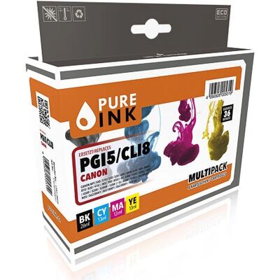 Pure Ink 170745990037 Cartouche d'encre - Noir, Cyan, Magenta, Jaune - Cartouche Pure Ink 170745990037 Cartouche d'encre - Noir, Cyan, Magenta, Jaune - Cartouche