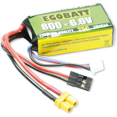 Pichler Modellbouw LiFe Batterijpakketten - 6,6V 800mAh, 2 Cellen, Softcase, JR, XT30 Pichler Modellbouw LiFe Batterijpakketten - 6,6V 800mAh, 2 Cellen, Softcase, JR, XT30