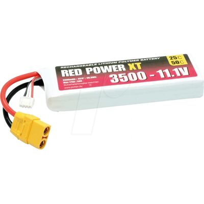 Red Power RD XT 3500 S3 - Pack de batteries - Lithium Polymère 11,1V - Publicité Red Power RD XT 3500 S3 - Pack de batteries - Lithium Polymère 11,1V - Publicité
