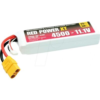 Red Power XT 4500 S3 Akku Pack - RC Modell Lithium Polymer Red Power XT 4500 S3 Akku Pack - RC Modell Lithium Polymer