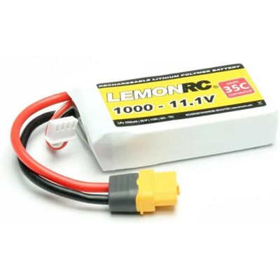 LEMONRC 11,1V 1000mAh LiPo Akku - Modell XT 1000 - RC Akku LEMONRC 11,1V 1000mAh LiPo Akku - Modell XT 1000 - RC Akku