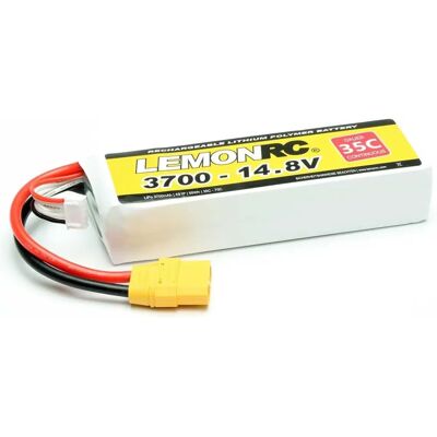 LemonRC 14.8V 3700mAh 4S 35C LiPo Batterij - RC Model LemonRC 14.8V 3700mAh 4S 35C LiPo Batterij - RC Model
