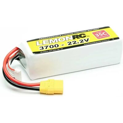 LemonRC 3700mAh 22.2V 6S1P 35C Lithium-Polymeer Batterij - RC Sport LemonRC 3700mAh 22.2V 6S1P 35C Lithium-Polymeer Batterij - RC Sport