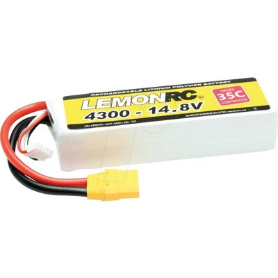 LemonRC XT 4300 - Batería RC LiPo 14.8V 4S LemonRC XT 4300 - Batería RC LiPo 14.8V 4S