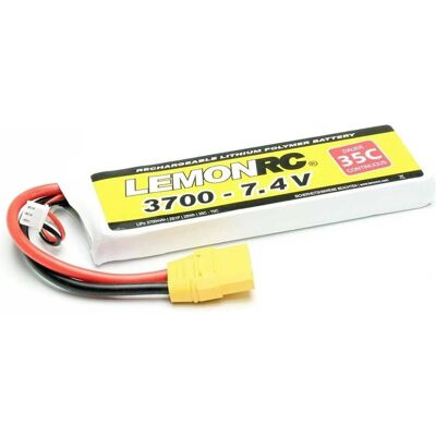 LemonRC 3700mAh 7.4V 2S1P Batterie LiPo - RC Hobby Power - Publicité LemonRC 3700mAh 7.4V 2S1P Batterie LiPo - RC Hobby Power - Publicité