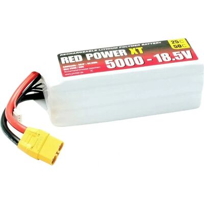 Red Power RC Batteripack - 18.5V 5Ah LiPo Softcase XT90 Red Power RC Batteripack - 18.5V 5Ah LiPo Softcase XT90
