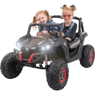 MIW Elektrisches Auto - UTV Buggy - 2 Sitze - 140W - Schwarz MIW Elektrisches Auto - UTV Buggy - 2 Sitze - 140W - Schwarz