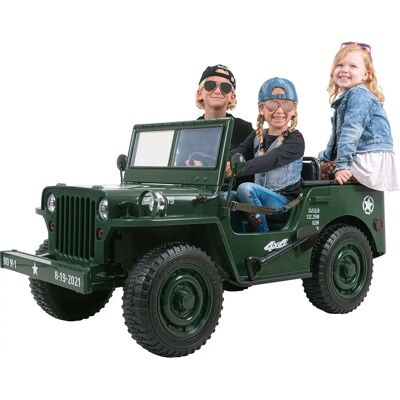 Actionbikes Willys Jeep Kinder Elektroauto 3-Sitzer 4WD - Kinderauto Actionbikes Willys Jeep Kinder Elektroauto 3-Sitzer 4WD - Kinderauto