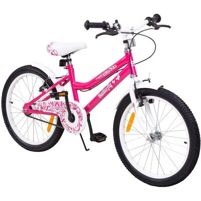 Actionbikes Barne sykkel Butterfly 20 tommer rosa med støtte Actionbikes Barne sykkel Butterfly 20 tommer rosa med støtte