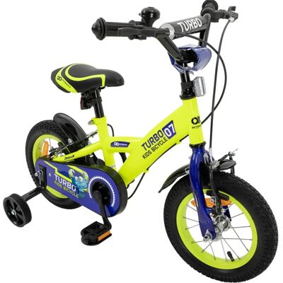 Actionbikes Turbo Barne sykkel - 12 tommer, Gul/Blå Actionbikes Turbo Barne sykkel - 12 tommer, Gul/Blå
