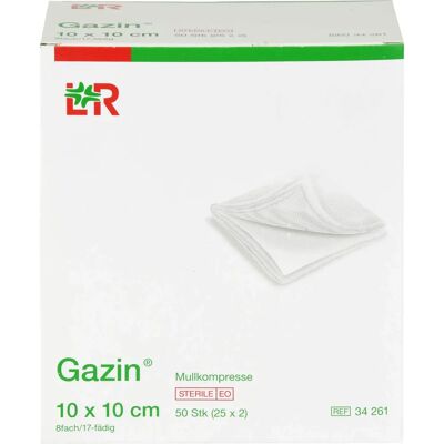 Lohmann & Rauscher Baumwollkompressen - Steril 10x10 cm - Wundversorgung Lohmann & Rauscher Baumwollkompressen - Steril 10x10 cm - Wundversorgung