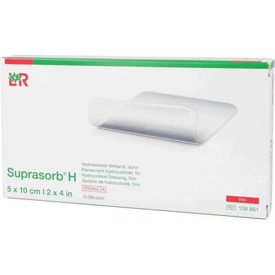 Lohmann & Rauscher Suprasorb H Hydrokoll.Verb.dünn 5x10 cm - Wundverband Lohmann & Rauscher Suprasorb H Hydrokoll.Verb.dünn 5x10 cm - Wundverband