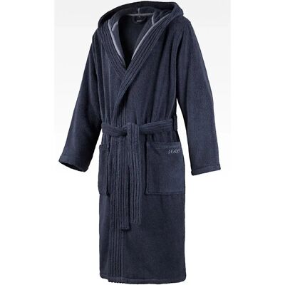 JOOP! Blaue Kapuzen-Frotte-Bademantel M-L - Bademantel JOOP! Blaue Kapuzen-Frotte-Bademantel M-L - Bademantel