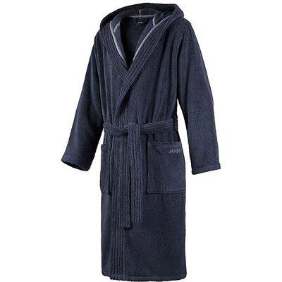 JOOP! Accappatoio in cotone blu con cappuccio - Accappatoio JOOP! Accappatoio in cotone blu con cappuccio - Accappatoio