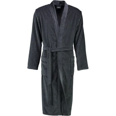 Cawö Herren-Kimonomantel - Anthrazit - Velours - Waffelpique - Kimono Cawö Herren-Kimonomantel - Anthrazit - Velours - Waffelpique - Kimono