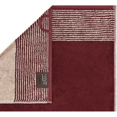 Cawö - 590 - Bordeaux Tweekleurig - 30x50cm - Towel Cawö - 590 - Bordeaux Tweekleurig - 30x50cm - Towel