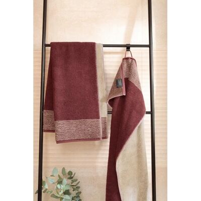 Cawö - Two-Tone - Bordeaux - 80x150 cm - Badhanddoek Cawö - Two-Tone - Bordeaux - 80x150 cm - Badhanddoek