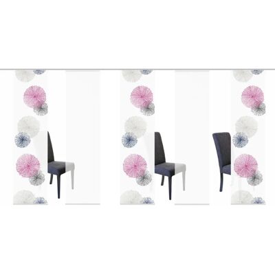 HOME WOHNIDEEN Scoppio Scheibengardine - Lila, 245cm x 60cm - Schiebegardinen HOME WOHNIDEEN Scoppio Scheibengardine - Lila, 245cm x 60cm - Schiebegardinen