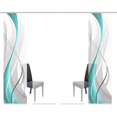 HOME WOHNIDEEN WUXi Gardinen - 245cm, Petrol, Polyester, Modern HOME WOHNIDEEN WUXi Gardinen - 245cm, Petrol, Polyester, Modern