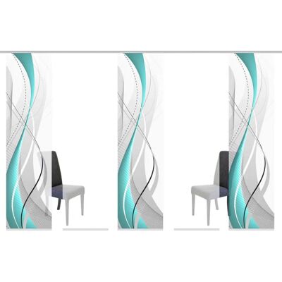 HOME WOHNIDEEN WUXi Petrol Schiebegardine - Sliding Curtain HOME WOHNIDEEN WUXi Petrol Schiebegardine - Sliding Curtain