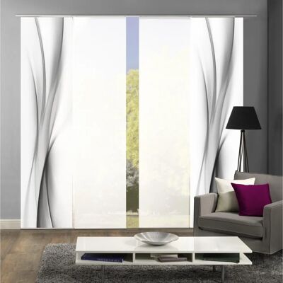 HOME WOHNIDEEN UFA Gardine - 245x60cm, Grau, 3-6 Paneele HOME WOHNIDEEN UFA Gardine - 245x60cm, Grau, 3-6 Paneele