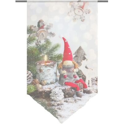 HOME WOHNIDEEN Weihnachtswichtel Gardine - Transparent Polyester HOME WOHNIDEEN Weihnachtswichtel Gardine - Transparent Polyester