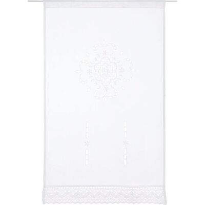 HOME WOHNIDEEN Alegra Rideau Blanc - Semi-transparent, 100% Polyester, 60x100cm HOME WOHNIDEEN Alegra Rideau Blanc - Semi-transparent, 100% Polyester, 60x100cm