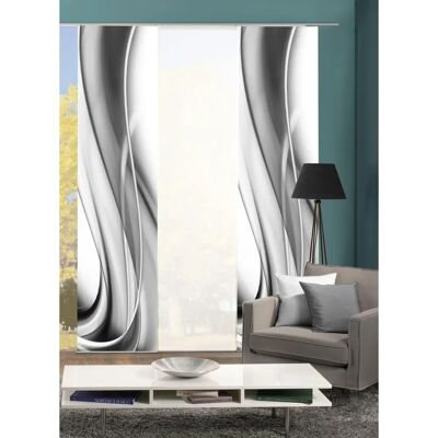 HOME WOHNIDEEN ONDAR Schiebegardine - Polyester, Grau, 245cm HOME WOHNIDEEN ONDAR Schiebegardine - Polyester, Grau, 245cm