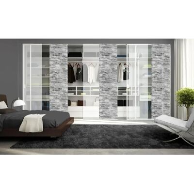 HOME WOHNIDEEN WALLIS Schiebegardine - 245x60cm, Grau HOME WOHNIDEEN WALLIS Schiebegardine - 245x60cm, Grau