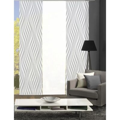 HOME WOHNIDEEN WAVES Graue Gardine - Modern Semi-Transparent Polyester HOME WOHNIDEEN WAVES Graue Gardine - Modern Semi-Transparent Polyester