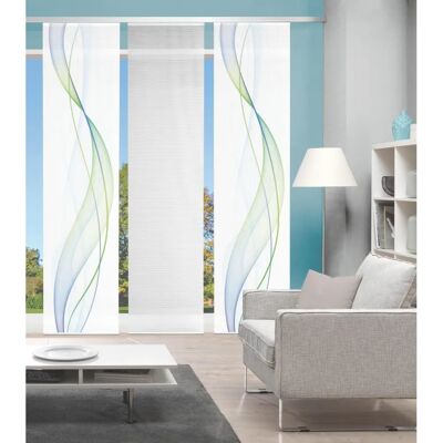 Home WOHNIDEEN VISION S 3-teiliges Blau Grün Höhenverstellbarer Schiebevorhang - Raumteiler Home WOHNIDEEN VISION S 3-teiliges Blau Grün Höhenverstellbarer Schiebevorhang - Raumteiler