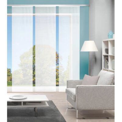 VISION S 3-teiliges Weiße halbtransparente Schiebegardinen-Set - Raumteiler VISION S 3-teiliges Weiße halbtransparente Schiebegardinen-Set - Raumteiler