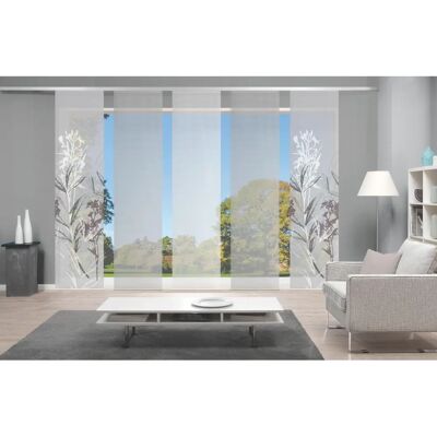 HOME WOHNIDEEN SEMORA Schiebevorhang - 260x60cm, grau, 5er Set HOME WOHNIDEEN SEMORA Schiebevorhang - 260x60cm, grau, 5er Set