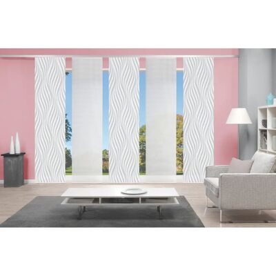 HOME WOHNIDEEN 5er Set Welle Gardinen - Halbdurchsichtig HOME WOHNIDEEN 5er Set Welle Gardinen - Halbdurchsichtig