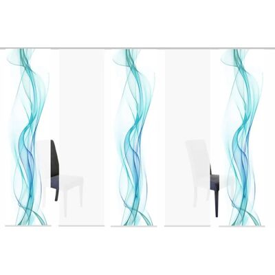 HOME WOHNIDEEN HAZE Panelenvorhang Set - 245x60cm - Blau HOME WOHNIDEEN HAZE Panelenvorhang Set - 245x60cm - Blau