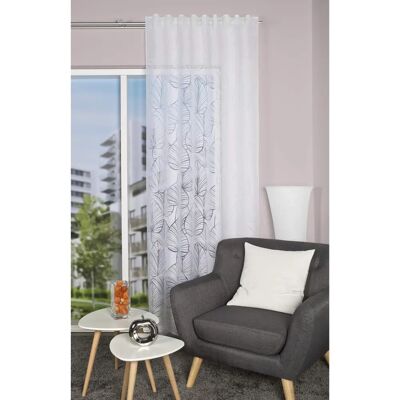 HOME WOHNIDEEN BLATTANO - Florale transparente Gardine - 245x140 HOME WOHNIDEEN BLATTANO - Florale transparente Gardine - 245x140