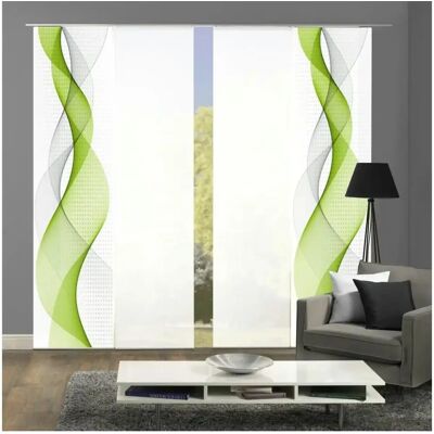 HOME WOHNIDEEN OPALIA 4ER SET - Halbtransparente Grüne Gardinen HOME WOHNIDEEN OPALIA 4ER SET - Halbtransparente Grüne Gardinen