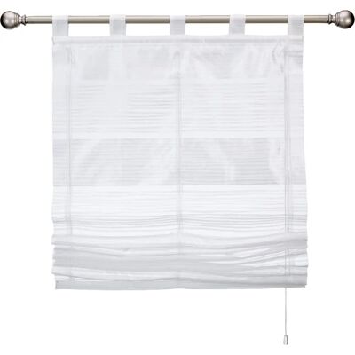 HOME WOHNIDEEN GABI Weiß Halbtransparent Raffrollo - Raffrollo HOME WOHNIDEEN GABI Weiß Halbtransparent Raffrollo - Raffrollo