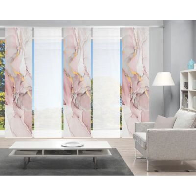 Vision S MARMOSA 5er SET Blickdicht Rosa Bambus-Optik - Gardinen Vision S MARMOSA 5er SET Blickdicht Rosa Bambus-Optik - Gardinen
