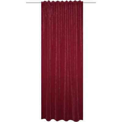 HOME BASICS WOLLY Zasłona 295cm - Wielofunkcyjna Chenille Czerwona HOME BASICS WOLLY Zasłona 295cm - Wielofunkcyjna Chenille Czerwona