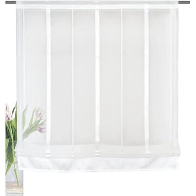 HOME WOHNIDEEN ELIS Voile semi-transparent blanc - Voile HOME WOHNIDEEN ELIS Voile semi-transparent blanc - Voile
