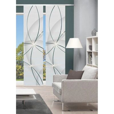 VISION S BINKI Halbtransparente Blaue Gardine - Schiebegardine VISION S BINKI Halbtransparente Blaue Gardine - Schiebegardine