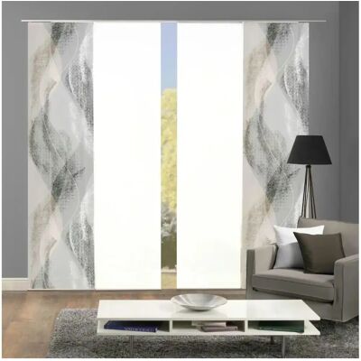 HOME WOHNIDEEN Torre Grau Vorhang - Gardinpanel HOME WOHNIDEEN Torre Grau Vorhang - Gardinpanel